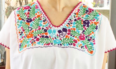 画像3: 小鳥オアハカ刺繍ウイピルトップス