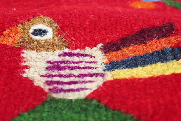 メキシコのラグ織物、タペテのバッグ（サラペ）